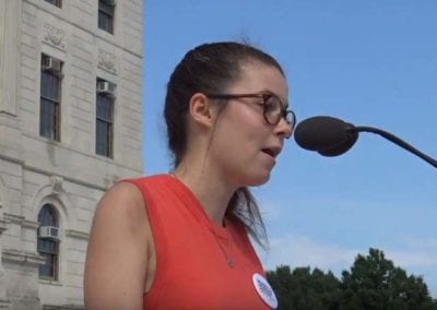 Sophie Carter - YCAGV Student Power Rally - August 2018 - RI State House