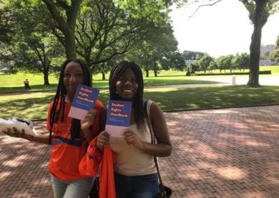 10 - AUG 2018 Created Student Power Handbook with RI ACLU; distributed over 400 copies to RI students