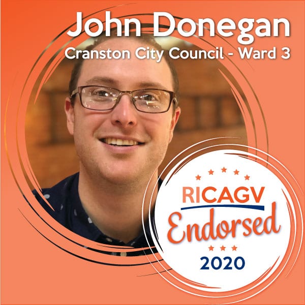 RICAGV endorses John Donegan for Cranston City Council